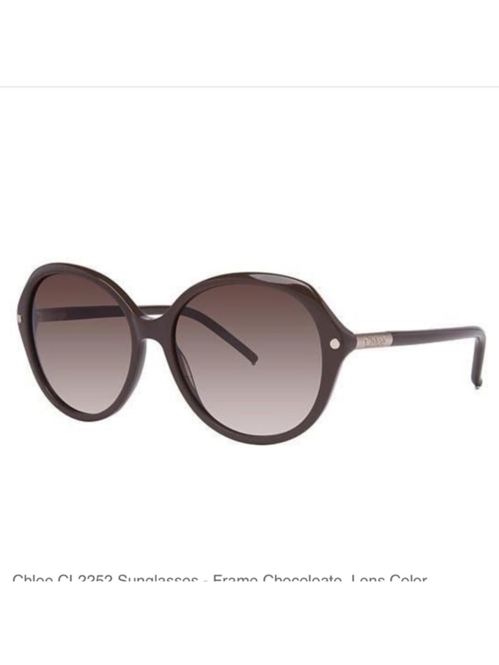 Chloe Brown Gradient Round Sunglasses for Women NO box - Picture 2 of 14